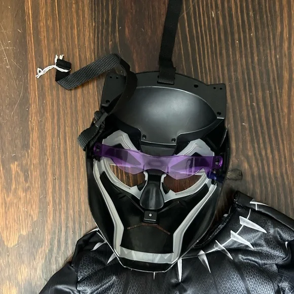 Marvel Black Panther Kids Costume - Black and Silver with Purple Accents - Picture 6 of 9